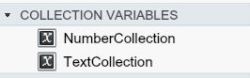 Input collection variables